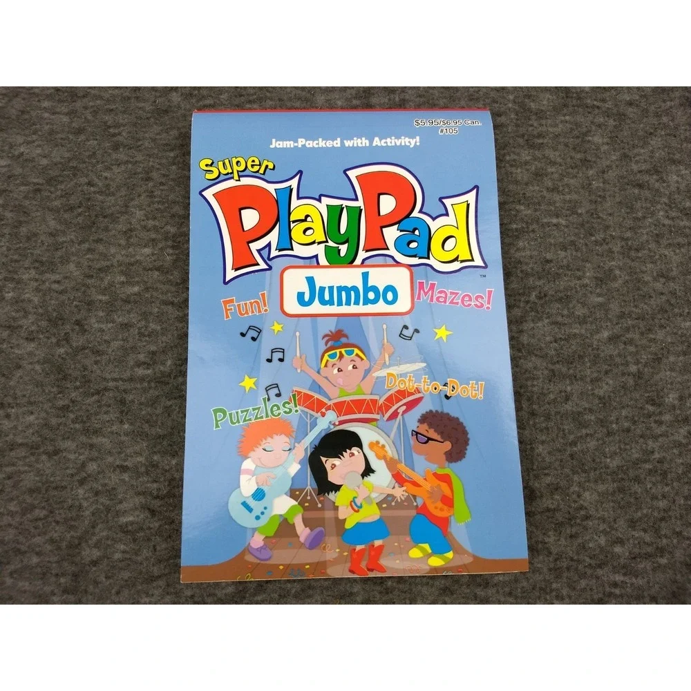 Super Playpad Jumbo Activity Games Books Lot + Stencils, Sticker Notepad Eraser‎